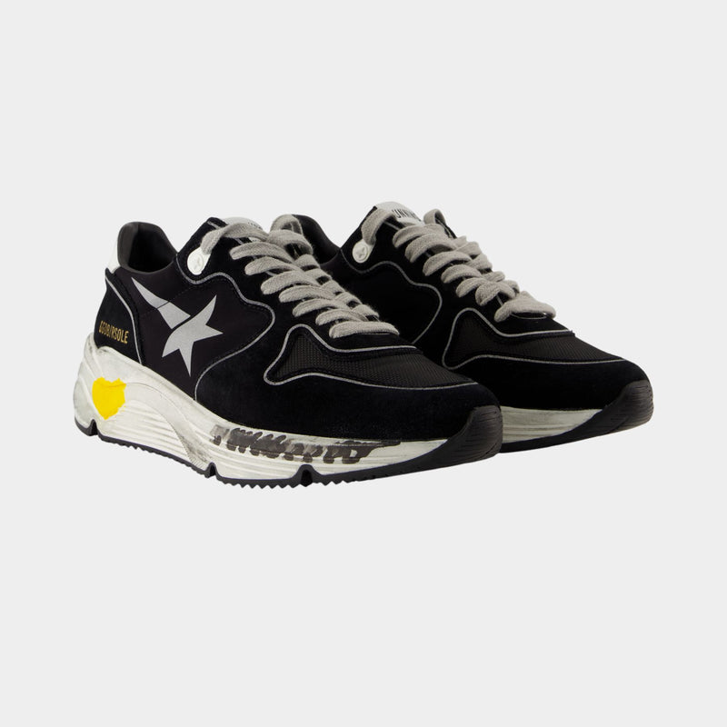 Running Sneakers in Black Nylon