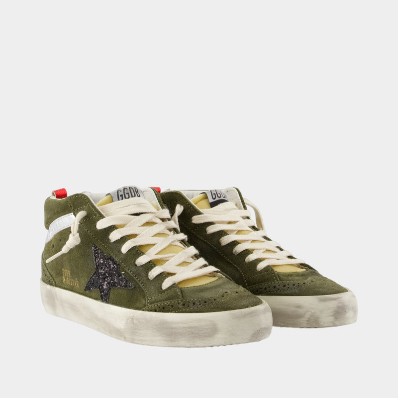 Mid Star Sneakers - Golden Goose Deluxe Brand - Leather - Green