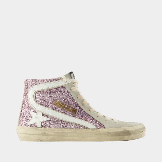 Slide Sneakers - Golden Goose Deluxe Brand - Leather - Purple