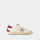 Super Star Sneakers - Golden Goose Deluxe Brand - Leather - White/Burgundy