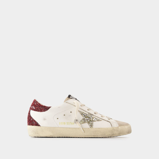 Super Star Sneakers - Golden Goose Deluxe Brand - Leather - White/Burgundy