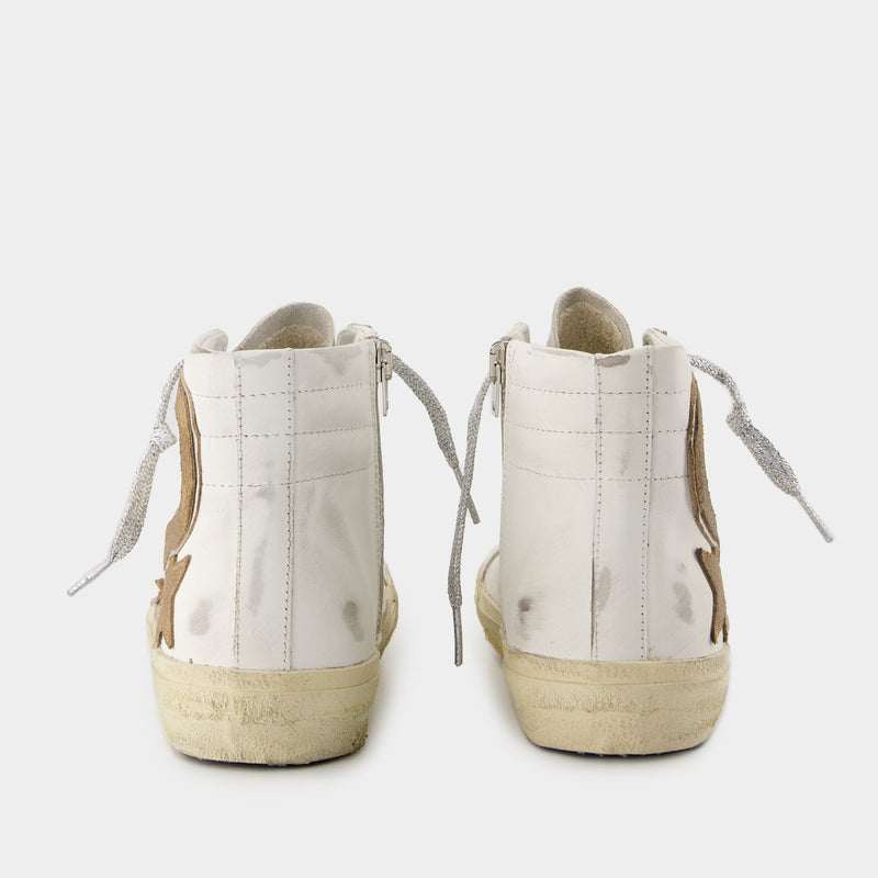 Slide Sneakers - Golden Goose Deluxe Brand - Leather - White