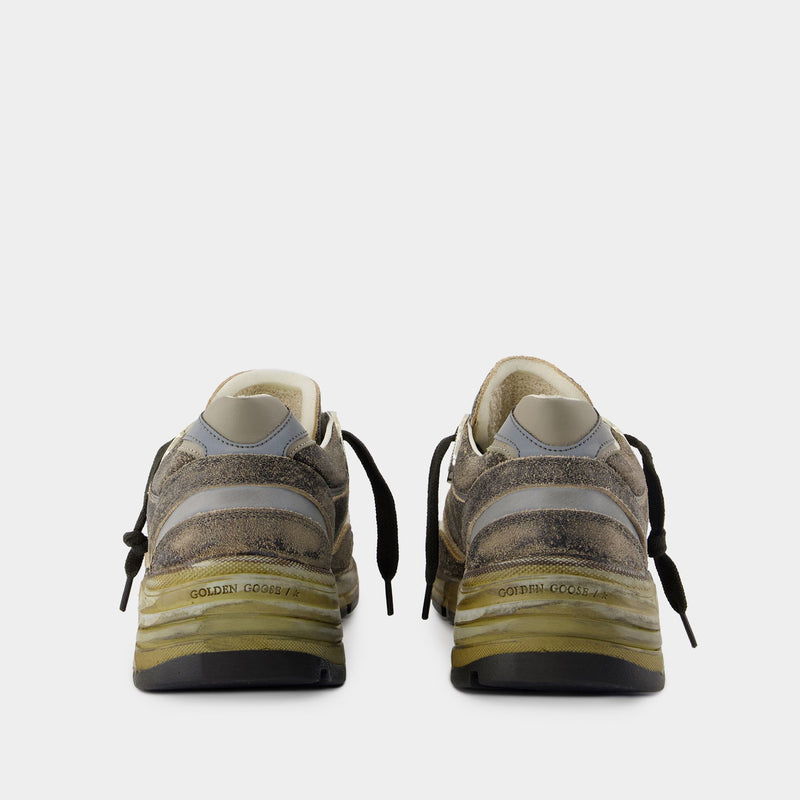 Running Dad Sneakers - Golden Goose Deluxe Brand - Leather - Khaki