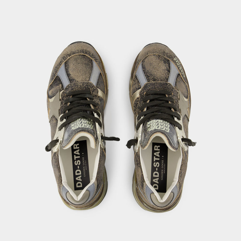 Running Dad Sneakers - Golden Goose Deluxe Brand - Leather - Khaki