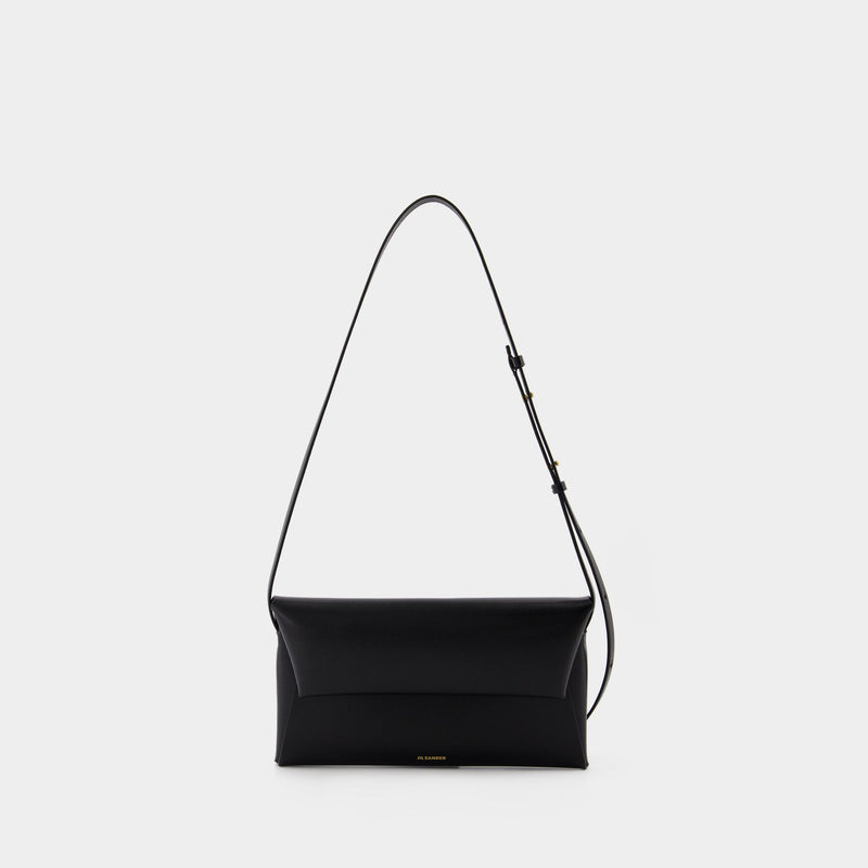 Folded Small Crossbody - Jil Sander - Leather - Black