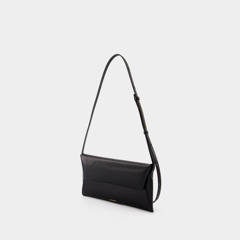 Folded Small Crossbody - Jil Sander - Leather - Black