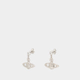 Mini Bas Relief Drop Earrings - Vivienne Westwood - Metal - Grey