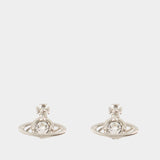 Nano Solitaire Earrings - Vivienne Westwood - Metal - Grey