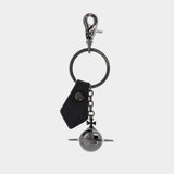 Saffiano 3d Orb Keychain - Vivienne Westwood - Metal - Black