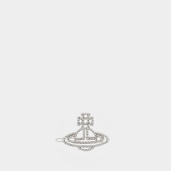 Annalisa Pearl Large Hair Clip - Vivienne Westwood - Brass - Silver