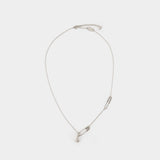 Safety Pin Necklace - Vivienne Westwood - Silver - Grey