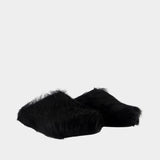 Fussbett Sabot Mules - Marni - Leather - Black