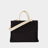 Large Shopper Bag - Marni - Cotton - Black