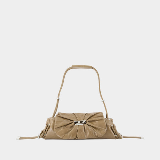 Scrunch-D Small Shoulder Bag - DIESEL - Leather - Beige