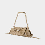Scrunch-D Small Shoulder Bag - DIESEL - Leather - Beige