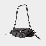 Scrunch-D Small Shoulder Bag - DIESEL - Leather - Black