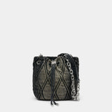Charm-D Small Shoulder Bag - DIESEL - Cotton - Black