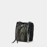 Charm-D Small Shoulder Bag - DIESEL - Cotton - Black