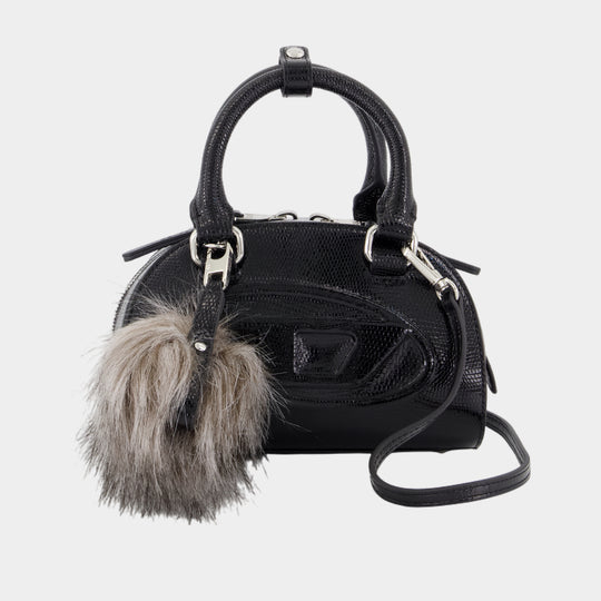 1DR Dome Purse - DIESEL - Leather - Black