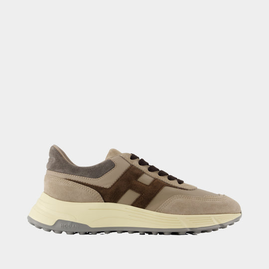 Hyperlight Allacciato H Sneakers - Hogan - Leather - Brown