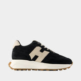 H641 Allacciato H Patch Sneakers - Hogan - Leather - Black