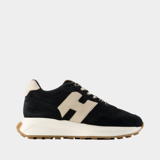 H641 Allacciato H Patch Sneakers - Hogan - Leather - Black