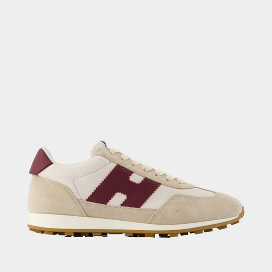 H727 Allacciato H Sneakers - Hogan - Leather - Beige