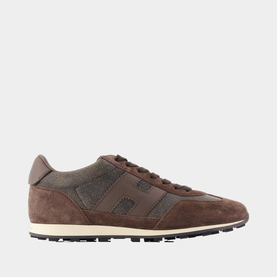 H699 Allacciato H Sneakers - Hogan - Leather - Brown