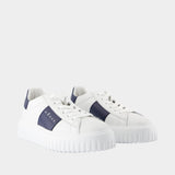 H Stripes Sneakers - Hogan - Leather - White