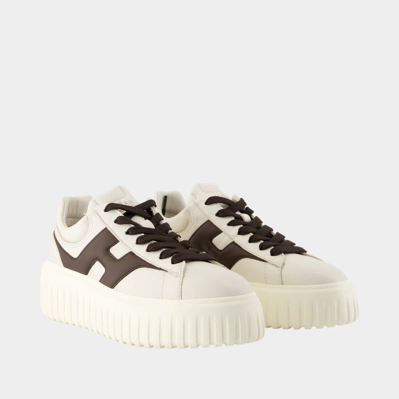 H Stripes Sneakers - Hogan - Leather - White