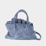 la Passeggiata Mini Top Handle Bag - The Attico - Cotton - Blue