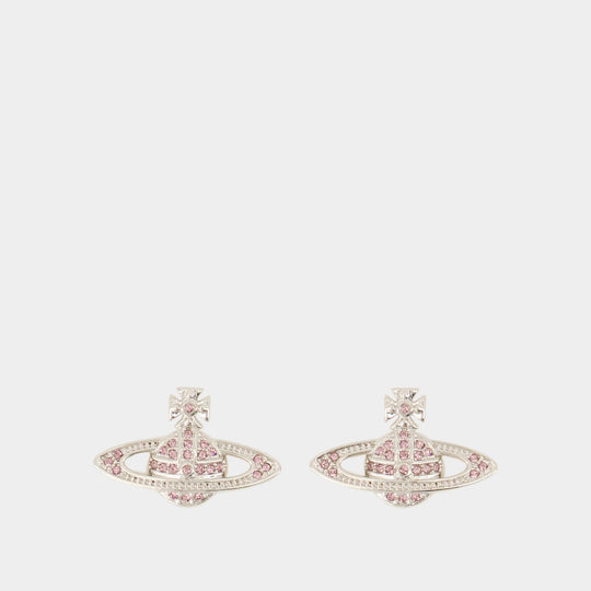 Mini Low Relief Earrings - Vivienne Westwood - Brass - Silvered