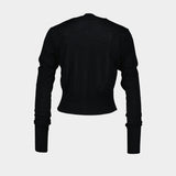 Bea Cropped Cardi T-Shirt - Vivienne Westwood - Wool - Black