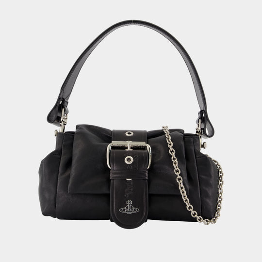 Hazel Treasure Shoulder Bag - Vivienne Westwood - Leather - Black