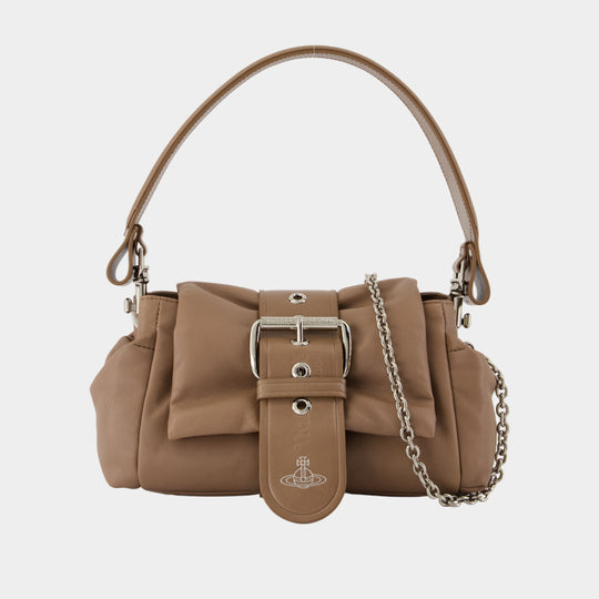 Hazel Treasure Shoulder Bag - Vivienne Westwood - Leather - Grey/Brown
