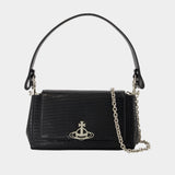 Hazel Medium Shoulder Bag - Vivienne Westwood - Leather - Black