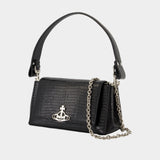 Hazel Medium Shoulder Bag - Vivienne Westwood - Leather - Black