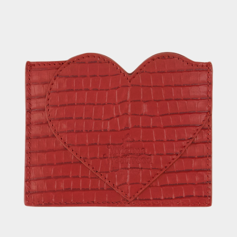 Heart Card Case - Vivienne Westwood - Leather - Black