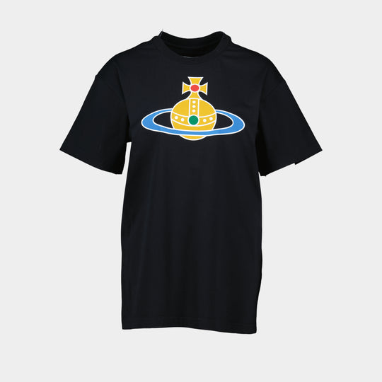 Oversized Orb Classic T-Shirt - Vivienne Westwood - Cotton - Black