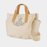 Henry Small Shopper Bag - Vivienne Westwood - Cotton - Beige