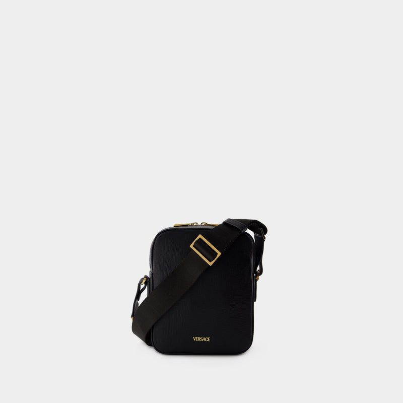 Medusa Biggie Crossbody - Versace - Leather - Black