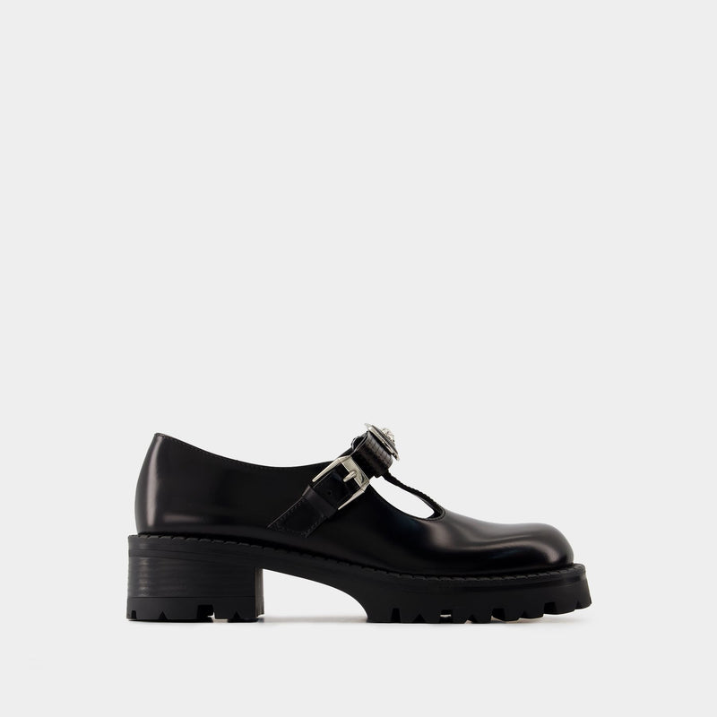 Derbies - Versace - Leather - Black