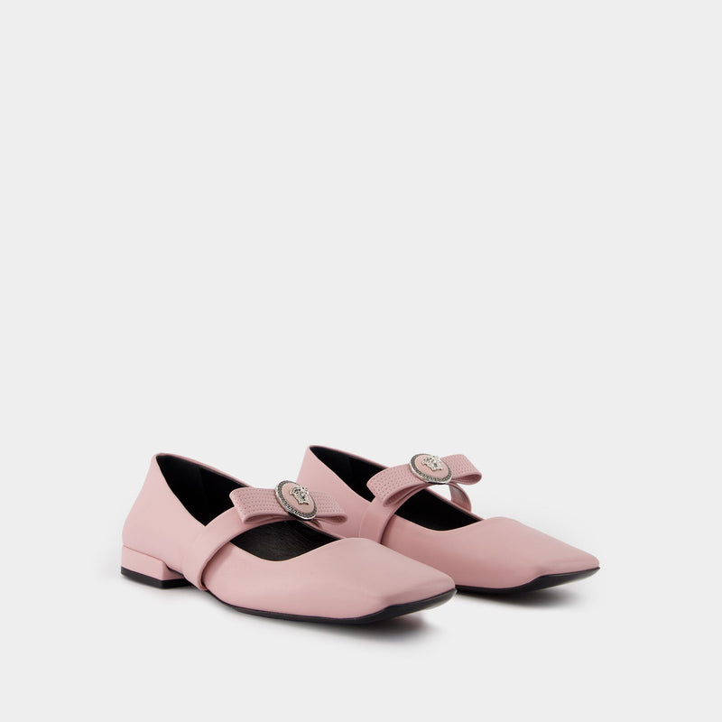 Ballerinas - Versace - Leather - Pink