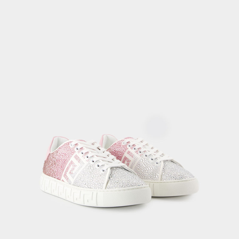 Sneakers - Versace - Leather - White