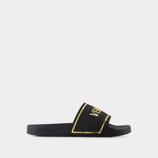 Sandals - Versace - Synthetic - Black