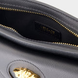 Mini Vitello Shoulder Bag - Versace - Leather - Black