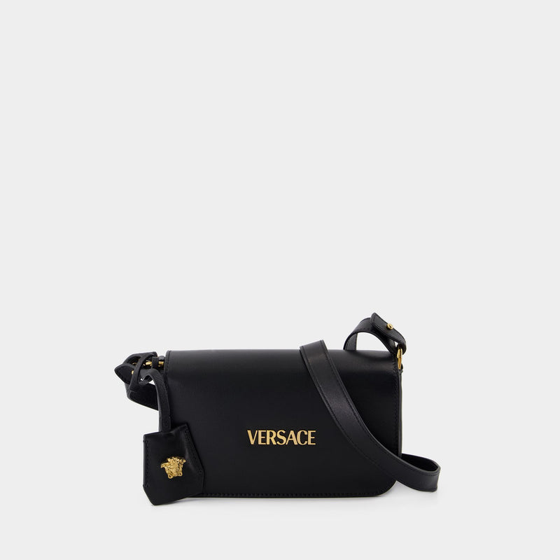 Mini Shoulder Bag - Versace - Leather - Black