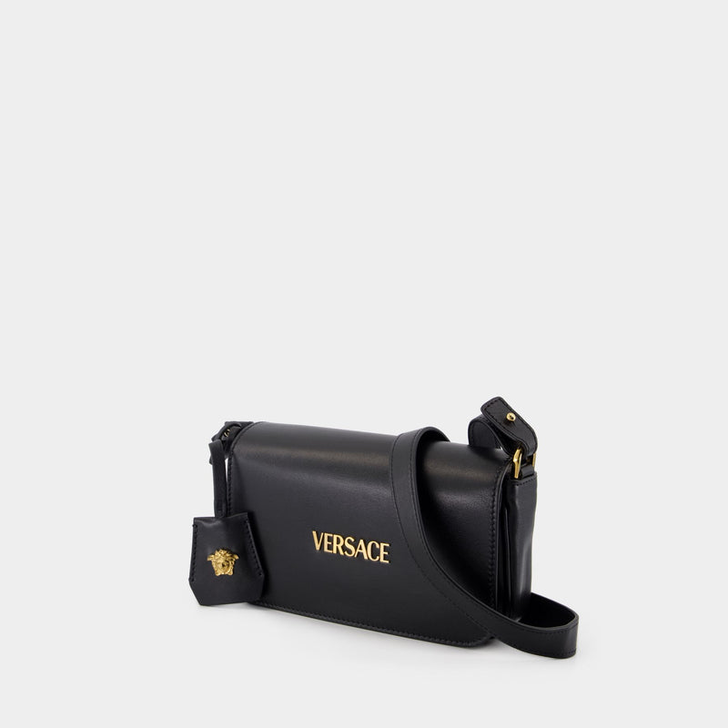 Mini Shoulder Bag - Versace - Leather - Black