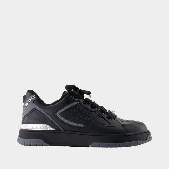 Sneakers - Versace - Leather - Black