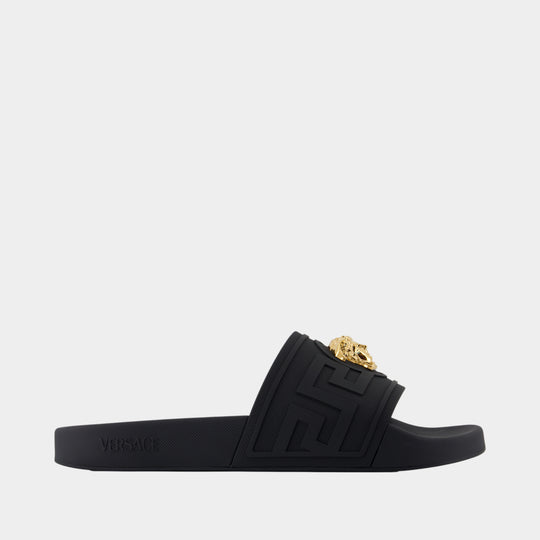 Slides Fabric - Versace - Synthetic - Black